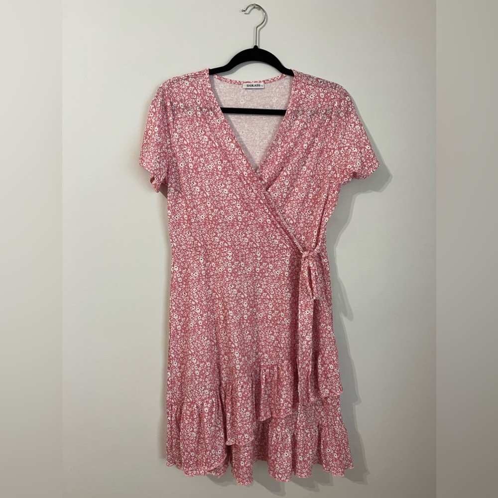 Pink and White Floral Summer Dress